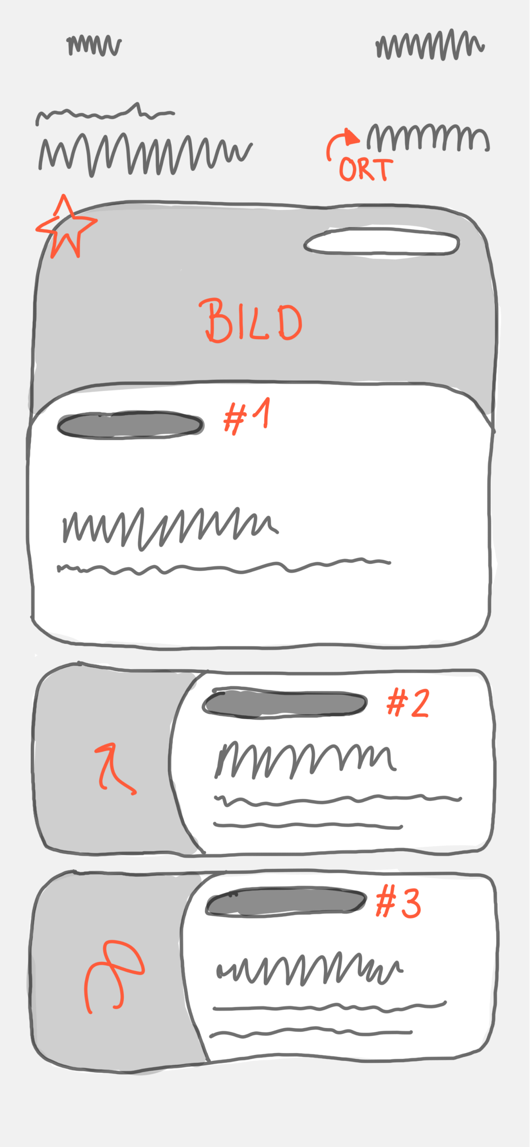 Sketches auf Papier